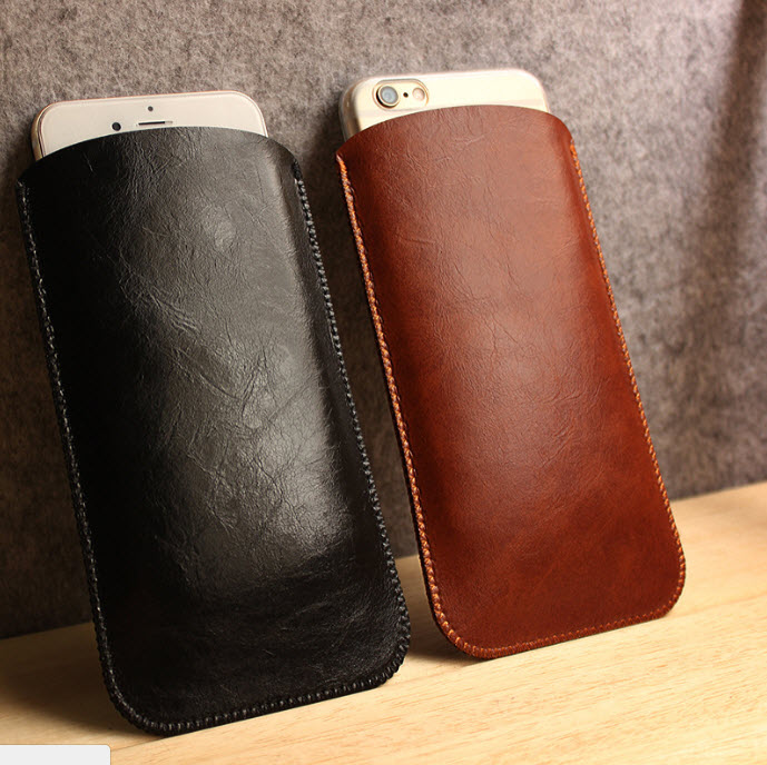ซองหนังใส่ iPhone,Samsung,Lenovo,Huawei,Asus ขนาด 5.5 - 6.4"