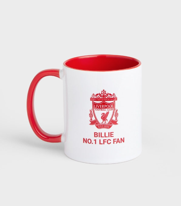 ถ้วยกาแฟลิเวอร์พูล LFC Personalised Crest Mug ของแท้
