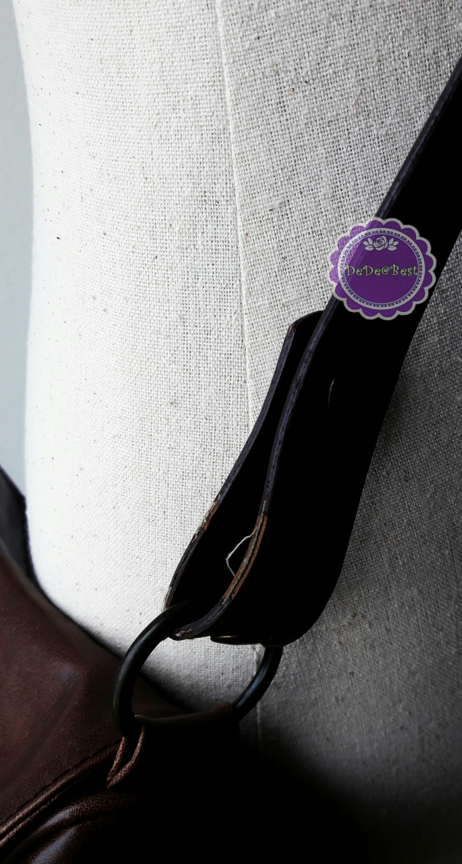 B50:2nd hand bag กระเป๋าสะพายหนังสีน้ำตาล ถอดสายเปลี่ยนได้ มีสายสั้นและสายยาว