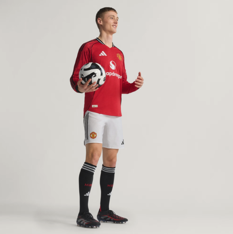 เสื้อแมนเชสเตอร์ ยูไนเต็ดแขนยาว 2025 2026 ทีมเหย้ารุ่นเวอร์ชั่นนักเตะ Home Authentic ของแท้