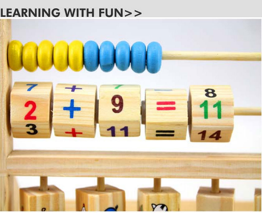 ของเล่นไม้ นาฬิกานับเลข เสริมทักษะ Multi-Purpose Computation Frames