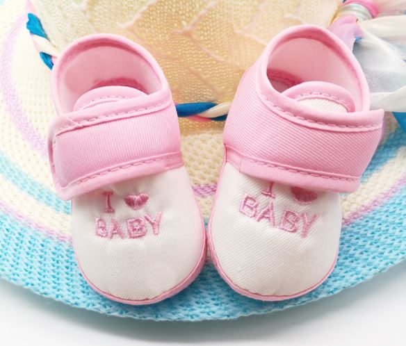 รองเท้าเด็กอ่อน I love Baby สีชมพู Size 11-13