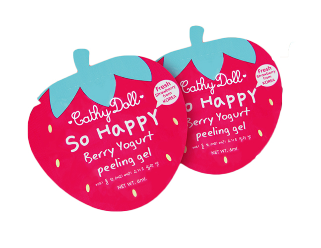 Cathy Doll So Happy Berry Yogurt Peeling Gel เจลเบอร์รี่โยเกิร์ตผลัดเซลล์ผิวหน้า ขจัดความหมองคล้ำ และผิวหน้าหยาบกร้านให้หมดไป
