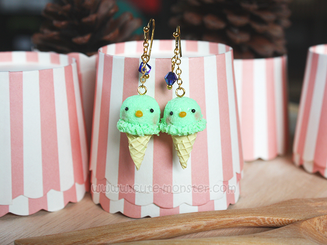 ต่างหู Sumikko Gurashi Ice-cream (Penguin)