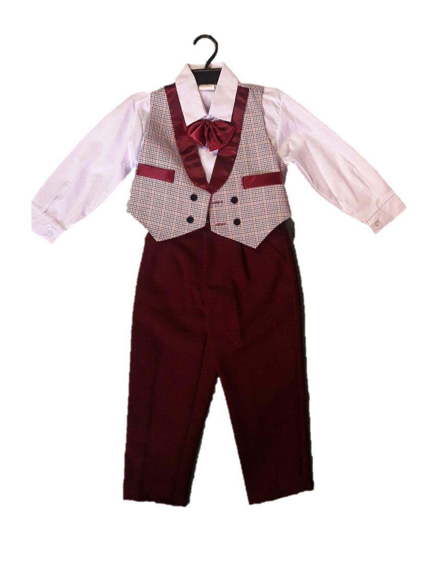 ชุดออกงานเด็กชาย เสื้อกั๊ก+เชิ๊ต+หูกระต่าย+กางเกงขายาว เหมาะสำหรับเด็ก 5-13 ปี