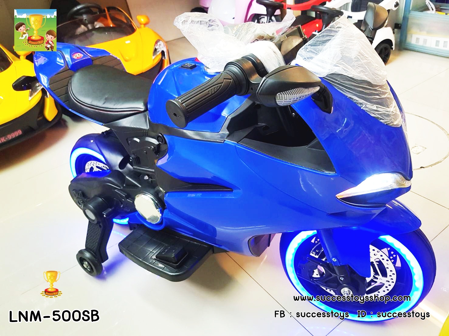 LNM-500SB รถมอเตอร์ไซต์แบตเตอรรี่ ดูคาติ สีน้ำเงิน