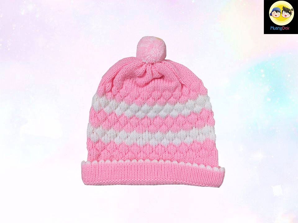 ATTOON หมวกไหมพรมพื้นริ้ว