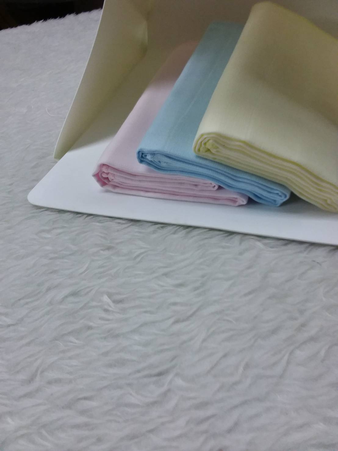 ผ้าอ้อม cotton100% ทอลายตาราง แพ๊ค6ผืน