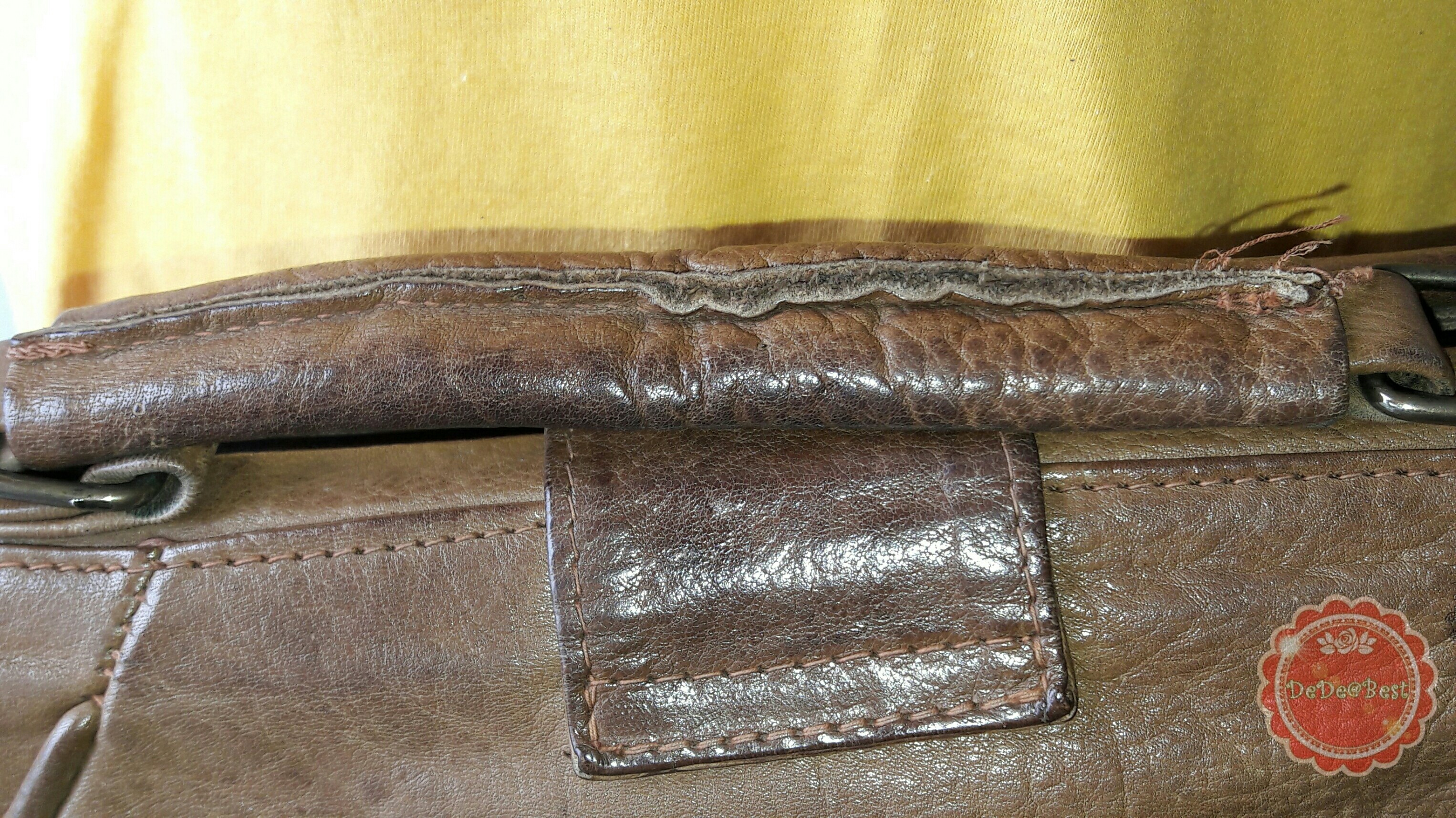 ขายแล้วค่ะ B61: Vintage leather doctor bag กระเป๋าหนังแท้ ทรง doctor กระเป๋าวินเทจ กระเป๋าสะพาย ถอดสายเป็นกระเป๋าถือได้❤