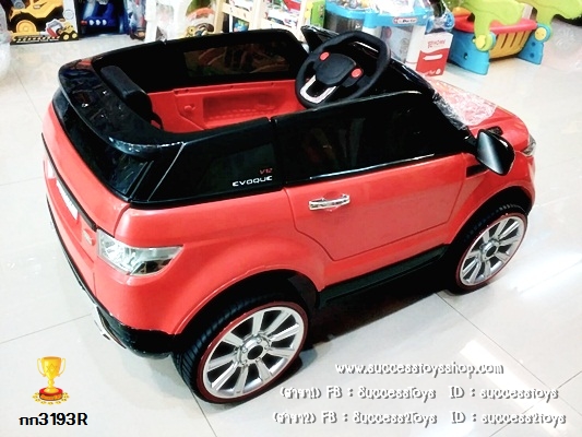 กก3193R รถแบตเตอรี่เด็กนั่งไฟฟ้า ยี่ห้อแลนโรเวอร์ 2 มอเตอร์สีแดง
