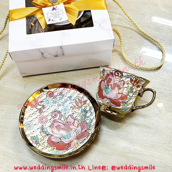 ของชำร่วยงานแต่งงาน, ของที่ระลึกแจกงานแต่ง, แก้วกาแฟสวยๆ , แ้กวกาแฟลายดอกไม้, แจกแก้วกาแฟงานแต่ง, แก้วกาแฟจานรองแก้ว, ของรับไหว้, ของรับไหว้ผู้ใหญ่, ของรับไหว้งานแต่งงาน, ชุดรับไหว้งานแต่ง, ชุดแก้วรับไหว้, แก้วกาแฟลายทอง 