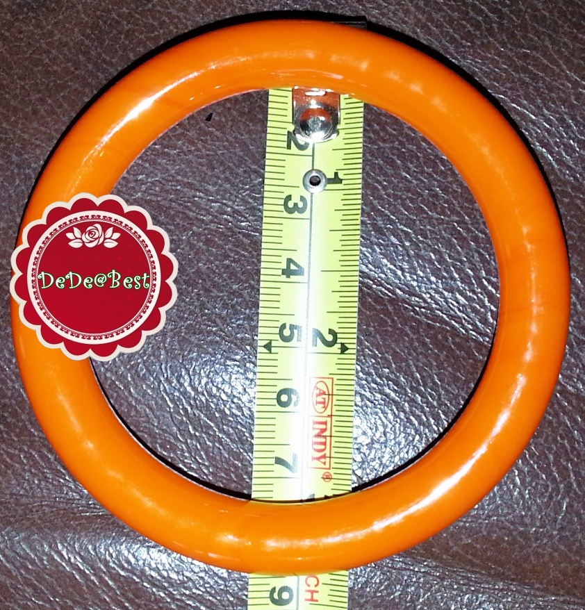 BR3:2nd hand Bracelets กำไลข้อมือหยกย้อมสีส้ม