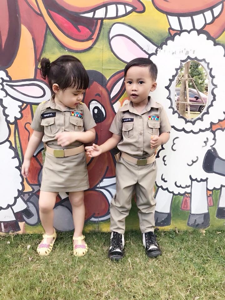 ชุดอาชีพในฝันเด็กคุณครูตัวจิ๋วผู้ชาย สีกากี