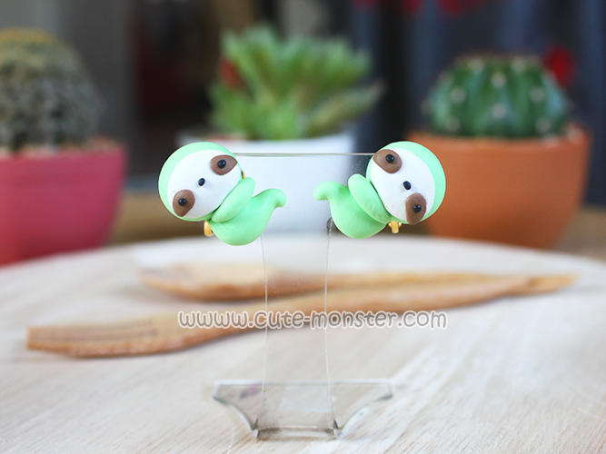 ต่างหูสล็อธเกาะหู Greeny Sloth