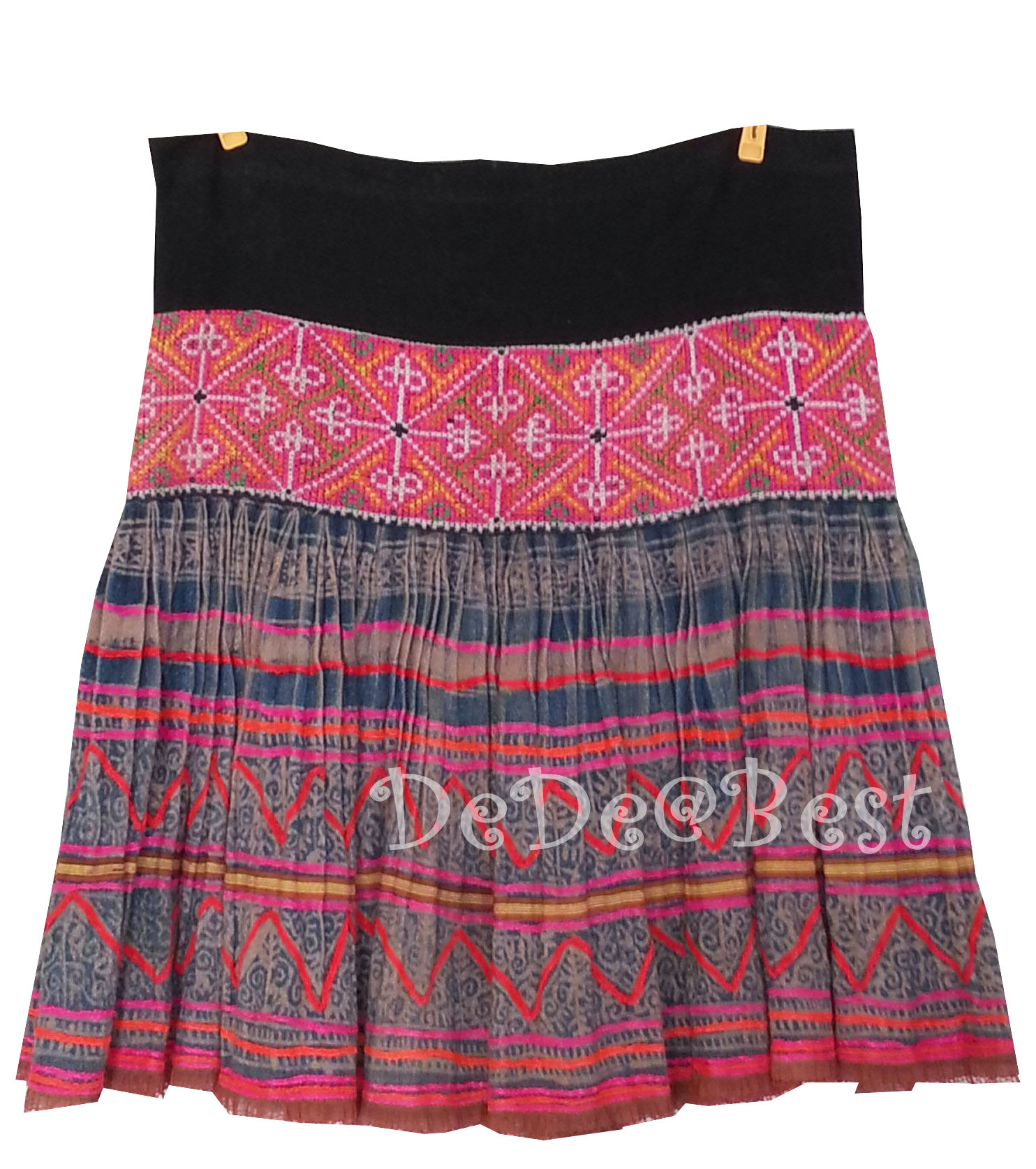 ขายแล้วค่ะ S4:2nd hand skirt กระโปรงชาวเขาปักลายสวย❤