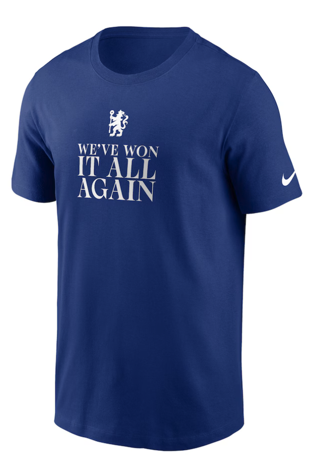 เสื้อทีเชิ้ตเชลซีไนกี้ พิมพ์ We've Won It All 'Again' ของแท้