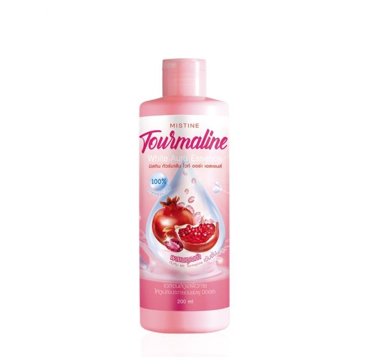 Mistine Tourmaline White Aura Essence น้ำตบ บูสต์ผิว บำรุงผิวใสออร่าด้วยพลังทับทิม ตบเบาๆ ก่อนบำรุงด้วยโลชั่น