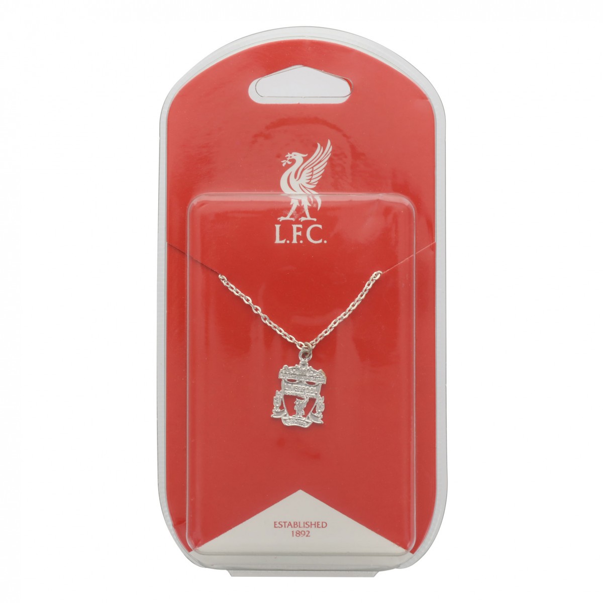 สร้อยคอจี้ลิเวอร์เบิร์ดลิเวอร์พูล Silver-Plated Cut Out Crest Pendant and Chain ของแท้