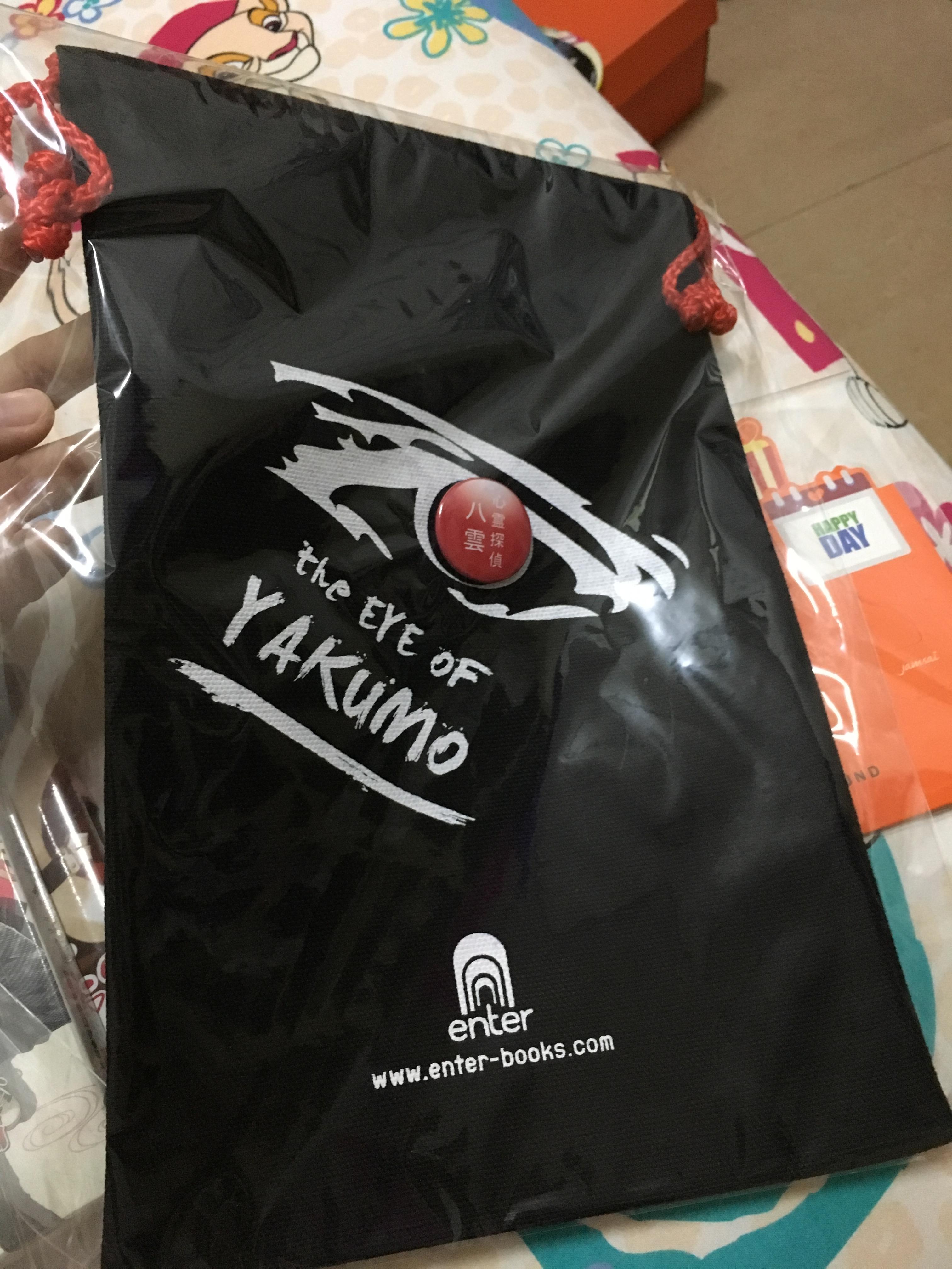 ถุงผ้า+เข็มกลัดยาคุโมะ นักสืบวิญญาณ The Eye of Yakumo