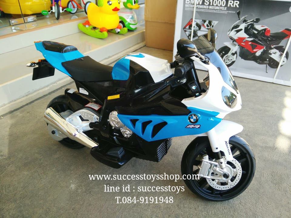 JT528 รถมอเตอร์ไซค์เด็กนั่งไฟฟ้า ซุปเปอร์ไบค์ BMW S1000 งานแท้ (2 มอเตอร์)