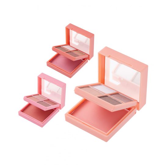 Cute Press Eye and Cheek Mini Palette คิวเพรส อาย แอนด์ ชีค มินิ พาเลท ผลิตภัณฑ์ตกแต่งเปลือกตาและแก้มที่รวมอายแชโดว์ 4 สีในโทนสีขาวมุกและน้ำตาลธรรมชาติ มาพร้อมบลัชออนสีพีชในตลับเดียว เพื่อดวงตาสวยไร้ที่ติและเรียวแก้มเปล่งประกายระเร
