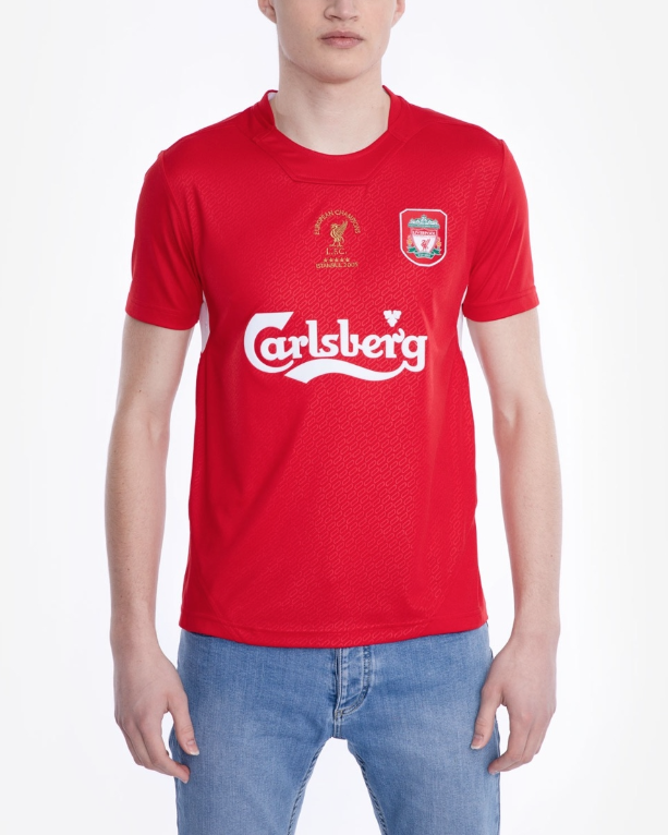 เสื้อลิเวอร์พูลย้อนยุค Retro 2005 Istanbul สีแดงของแท้