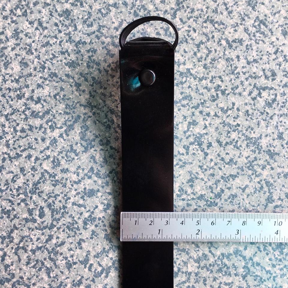 สายเข็มขัดนักเรียน สีดำ หนังแก้ว