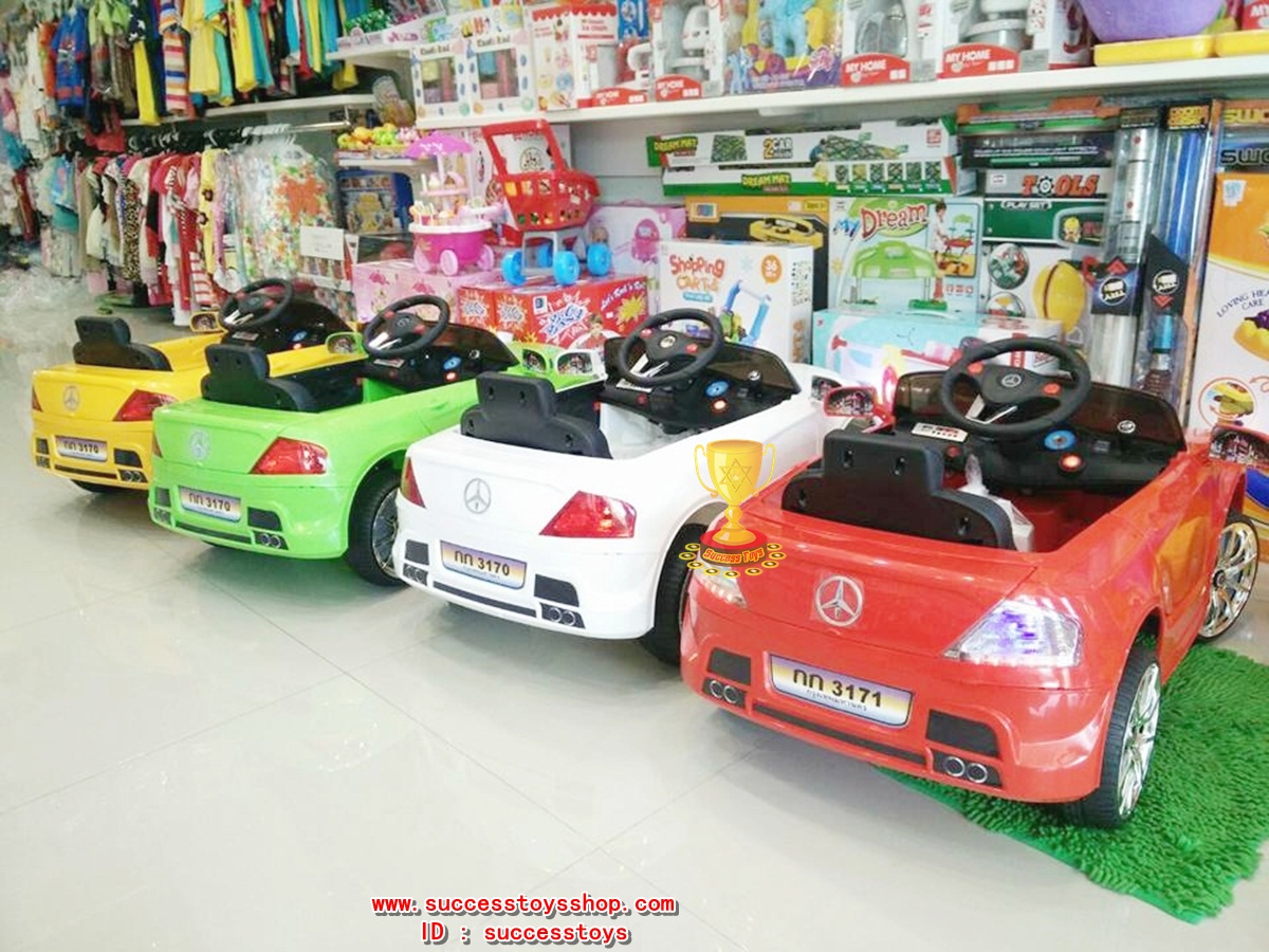 BJ3170Y รถแบตเตอรี่เด็กนั่งไฟฟ้า ยี่ห้อเบนซ์ มี4สี แดง เหลือง เขียว ขาว