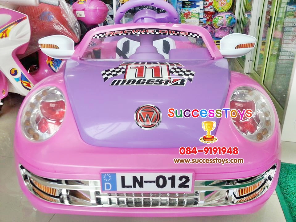 รถแบตเตอรี่เด็กนั่ง รุ่น LN012 ยี่ห้อ โฟล์ค มี 4 สี ชมพู ขาว เหลือง แดง