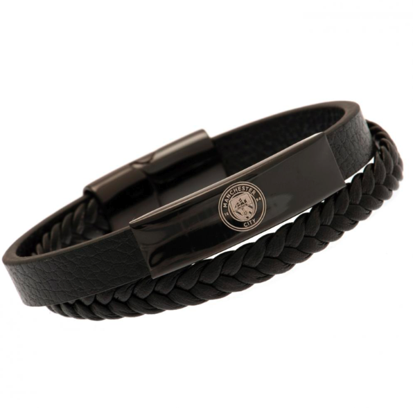 กำไลข้อมือแมนเชสเตอร์ ซิตี้หนัง Leather Crest Bracelet ของแท้