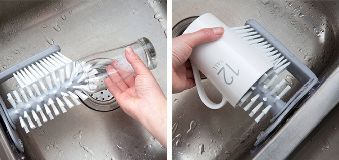 แปรงล้างแก้วน้ำ (ที่ทำความสะอาดแก้ว)