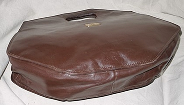 B12:Vintage leather bag กระเป๋าหนังแท้ทรงหกเหลี่ยมใบใหญ่/กระเป๋าใส่เอกสาร/กระเป๋าวินเทจ
