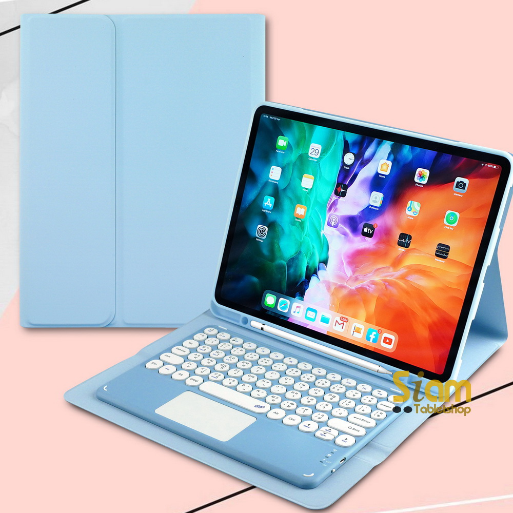 เคสคีย์บอร์ด +ทัชแพด เคส iPad Pro 12.9 2018/2020 Keyboard case [แป้นพิมพ์ไทย]