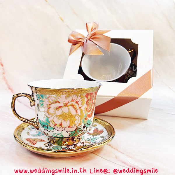 ของชำร่วยงานแต่งงาน, ของที่ระลึกแจกงานแต่ง, แก้วกาแฟสวยๆ , แ้กวกาแฟลายดอกไม้, แจกแก้วกาแฟงานแต่ง, แก้วกาแฟจานรองแก้ว, ของรับไหว้, ของรับไหว้ผู้ใหญ่, ของรับไหว้งานแต่งงาน, ชุดรับไหว้งานแต่ง, ชุดแก้วรับไหว้, แก้วกาแฟลายทอง 