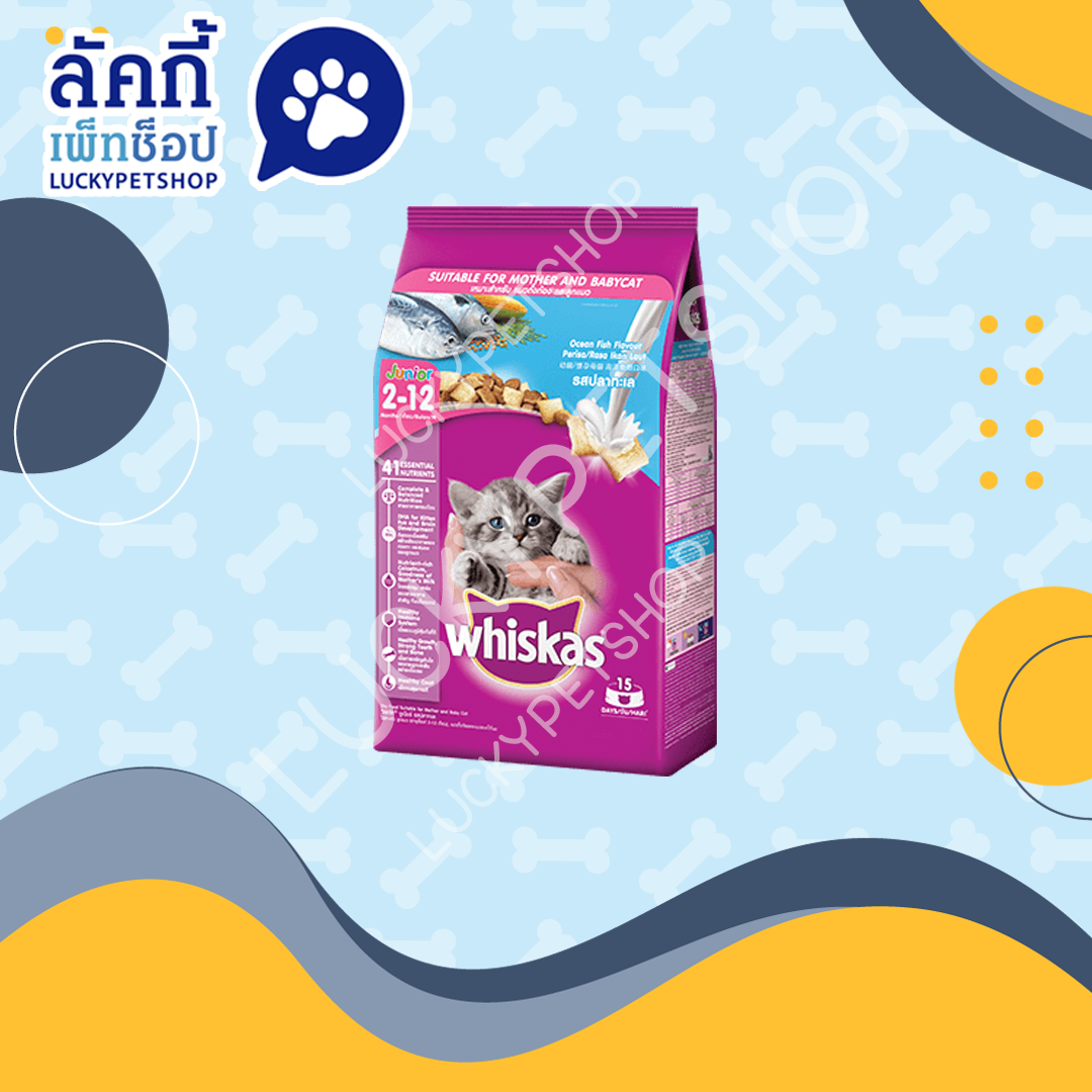 อาหารแมววิสกัส รสปลาทะเลและนม สูตรลูกแมว 1.1kg.