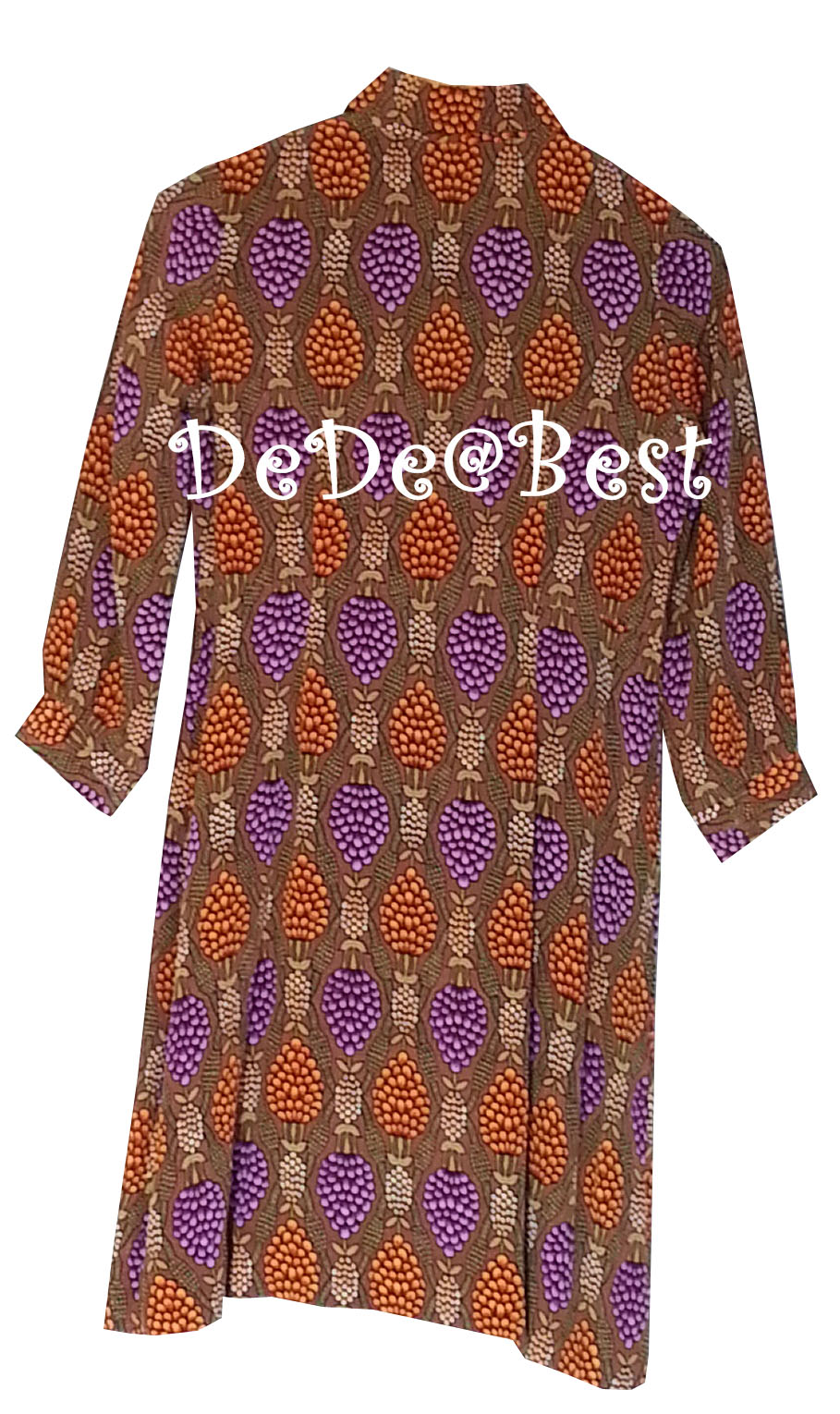 ขายแล้วค่ะD56:Vintage dress เดรสวินเทจปกเชิ้ต ลายสวย ! ส่งฟรีค่าาา.. !!❤