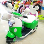 รถมอเตอร์ไซค์มิกกี้เม้าส์ (มีพนักพิง) สีเขียว