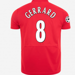 เสื้อลิเวอร์พูลย้อนยุค Retro 2005 Istanbul ติดชื่อ GERRARD 8 อาร์ม UCL 2005 ของแท้