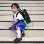 กางเกงนักเรียนสีน้ำเงินชาย กางเกงนักเรียนอนุบาลชาย เอวยางยืด