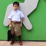 กางเกงนักเรียนผ้าโทเรสีน้ำตาล( พรีเมี่ยม ตราเขลางค์เมืองเด็ก )