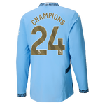 เสื้อแมนเชสเตอร์ ซิตี้ Champions 24 เวอร์ชั่นนักเตะแขนยาวของแท้