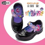 รองเท้านักเรียน สีดำ ADDA ลาย Pony พร้อมปัก