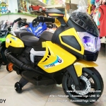 กก3730Y รถมอเตอร์ไซค์เด็กนั่งไฟฟ้า 2 มอเตอร์สีเหลือง