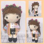 ตุ๊กตาถักรับปริญญา ม. อุบลราชธานี ขนาด 12 นิ้ว