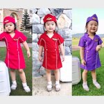 ชุดอาชีพในฝัน ชุดแอร์โฮสเตสเด็ก รุ่นไม่มีเสื้อซับขาว