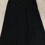 กระโปรงนักเรียนมัธยม ตีเกล็ด สีดำ