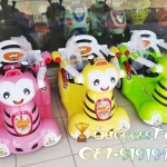 รถแบตเตอรี่มือโยกผึ้งน้อย รุ่น HU3122 มี 3 สี เหลือง ชมพู เขียว