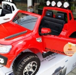 DK3646R รถแบตเตอรี่เด็กนั่งไฟฟ้ารถกระบะฟอร์ด Ford Ranger 2มอเตอร์ มีโช๊ค สีแดง
