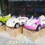 รถแบตเตอรี่เด็กนั่ง รุ่น LN5798 ยี่ห้อโฟล์คเต่า2 มอเตอร์ แบต 6v4.5 2 ก้อนมี 3 สี ชมพู เขียว ครีม