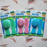 ชุดหวีแปรงสำหรับเด็กอ่อน Natur รูปกระต่ายน้อย & หมูน้อย